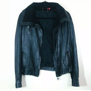 Doma Leather Black Motorcycle Jacket Women’s Large